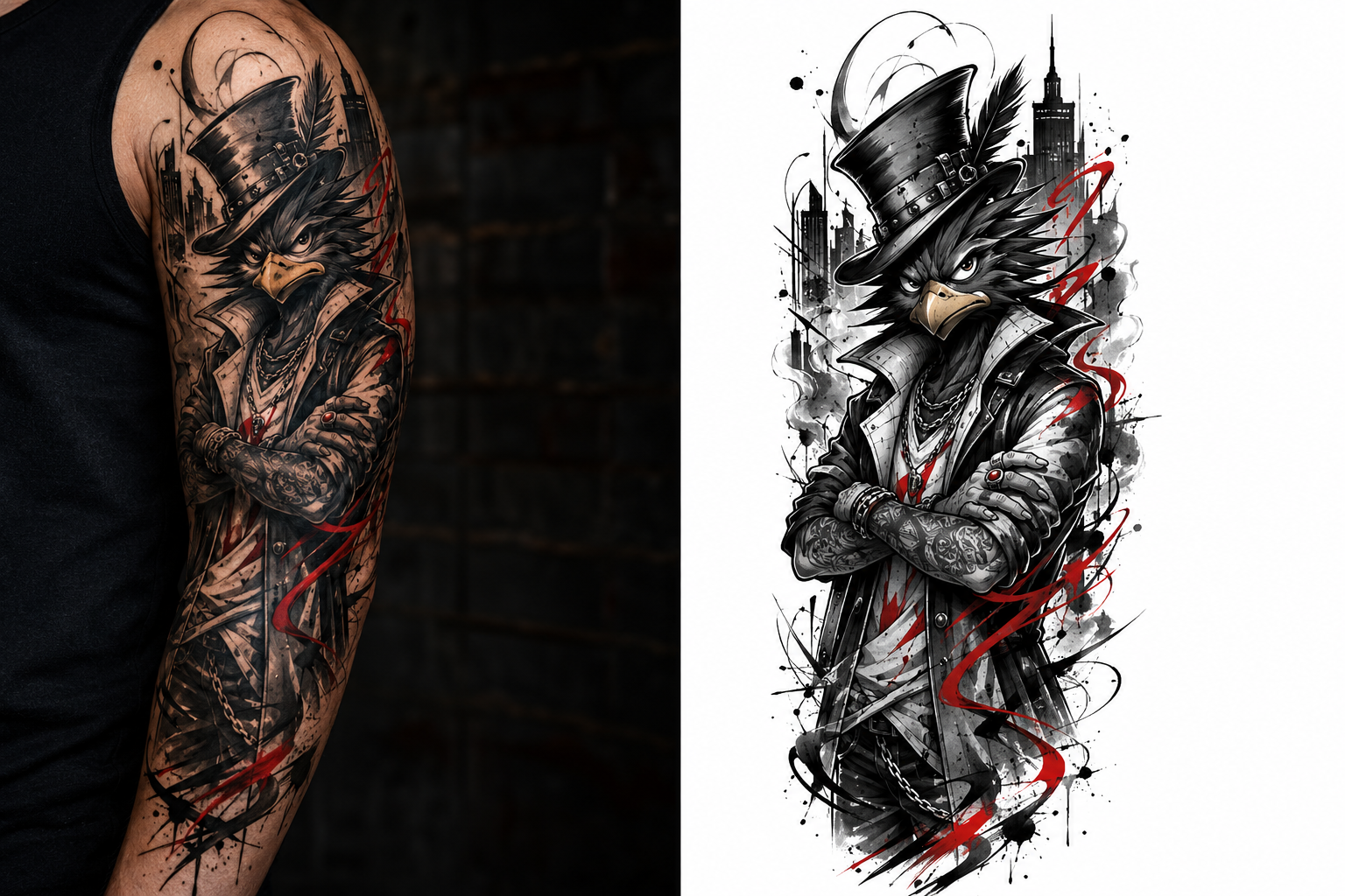 Redline Avian tattoo model preview